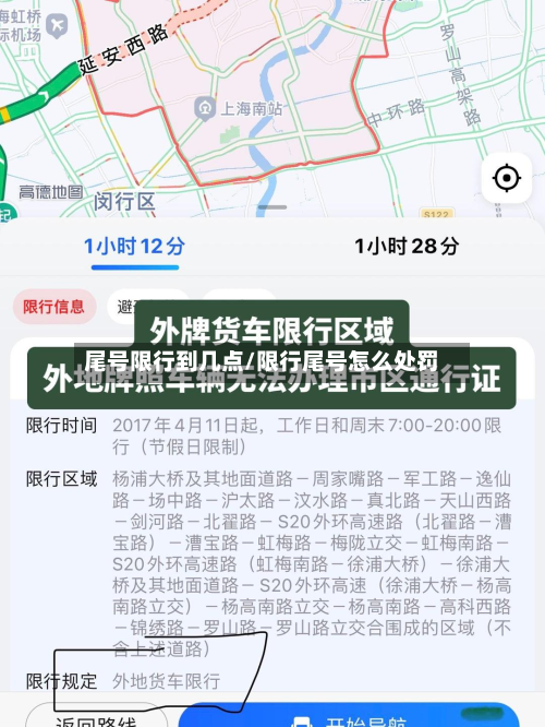 尾号限行到几点/限行尾号怎么处罚