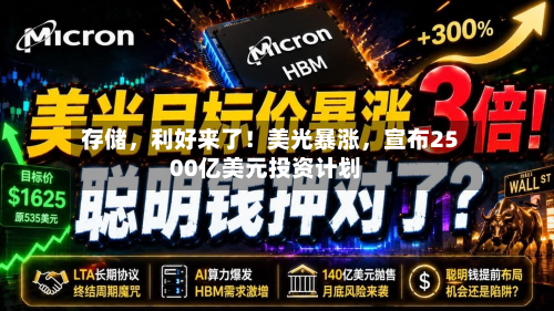存储，利好来了！美光暴涨	，宣布2500亿美元投资计划-第2张图片