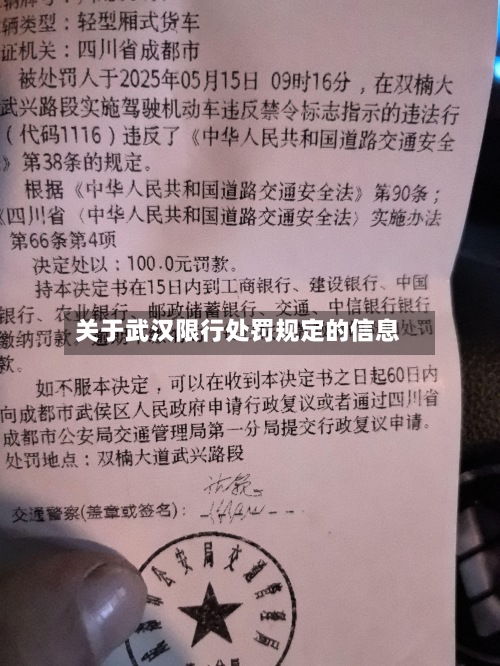 关于武汉限行处罚规定的信息-第2张图片