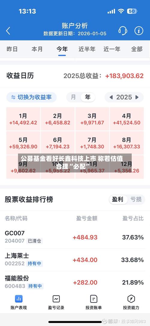 公募基金看好长鑫科技上市 称若估值合理“必配”-第3张图片