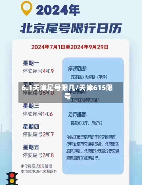 6.1天津尾号限几/天津615限号