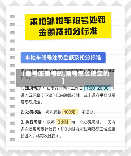 【限号咋限号的,限号怎么规定的】-第2张图片