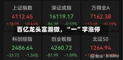 百亿龙头富瀚微，“一”字涨停-第3张图片
