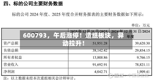 600793	，午后涨停！造纸板块，异动拉升！-第2张图片