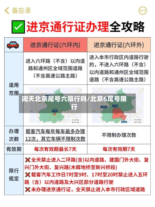 闭天北京尾号六限行吗/北京6尾号限行-第3张图片