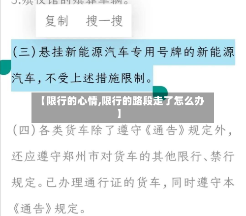 【限行的心情,限行的路段走了怎么办】