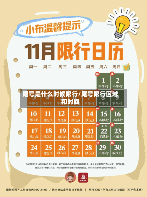 尾号是什么时候限行/尾号限行区域和时间
