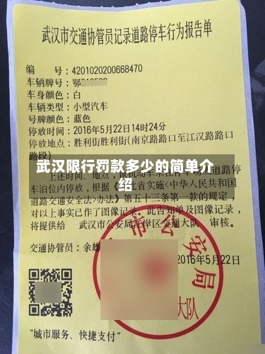 武汉限行罚款多少的简单介绍