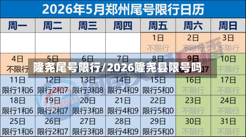 隆尧尾号限行/2026隆尧县限号吗