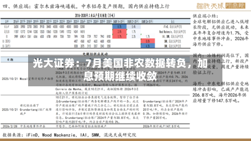 光大证券：7月美国非农数据转负，加息预期继续收敛-第2张图片