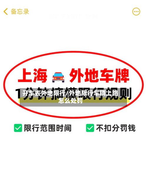 开车去外地限行/外地限行车辆上路怎么处罚