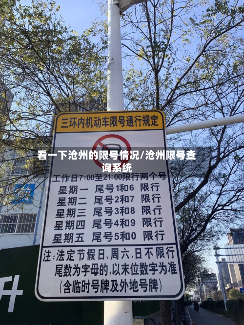 看一下沧州的限号情况/沧州限号查询系统-第3张图片