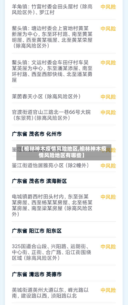 【榆林神木疫情风险地区,榆林神木疫情风险地区有哪些】-第3张图片