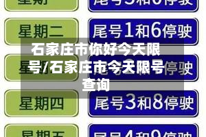 石家庄市你好今天限号/石家庄市今天限号查询-第3张图片