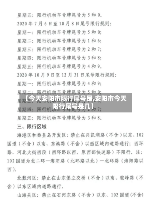 【今天安阳市限行尾号是,安阳市今天限行尾号是几】-第3张图片
