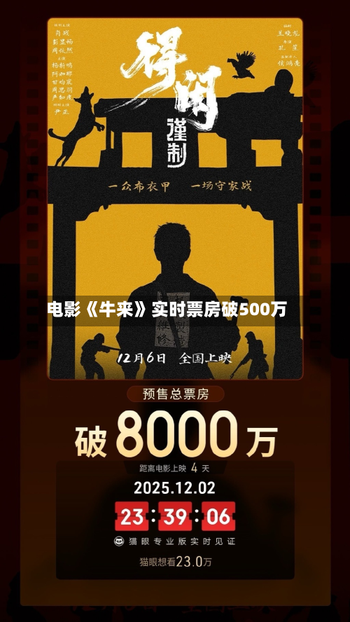 电影《牛来》实时票房破500万