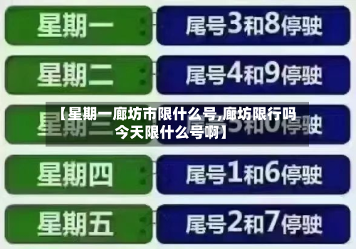 【星期一廊坊市限什么号,廊坊限行吗今天限什么号啊】-第2张图片