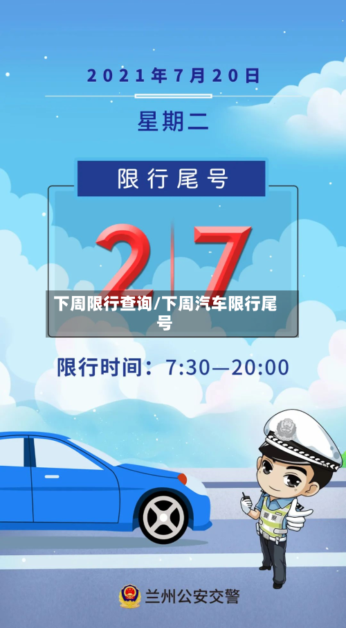 下周限行查询/下周汽车限行尾号-第3张图片