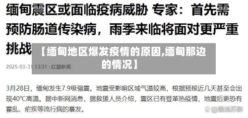 【缅甸地区爆发疫情的原因,缅甸那边的情况】-第3张图片